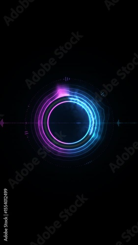 Vertical music equalizer, for music party, 4k footage