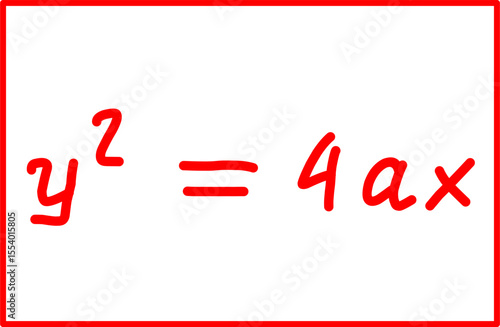 mathematical formula for horizontal parabola equation. analytical geometry of parabola