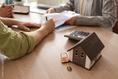 House model with key on tab...