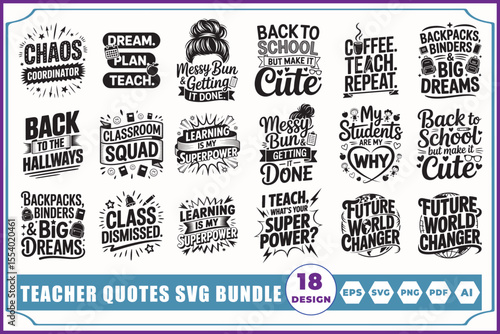 Teacher Quotes SVG Bundle