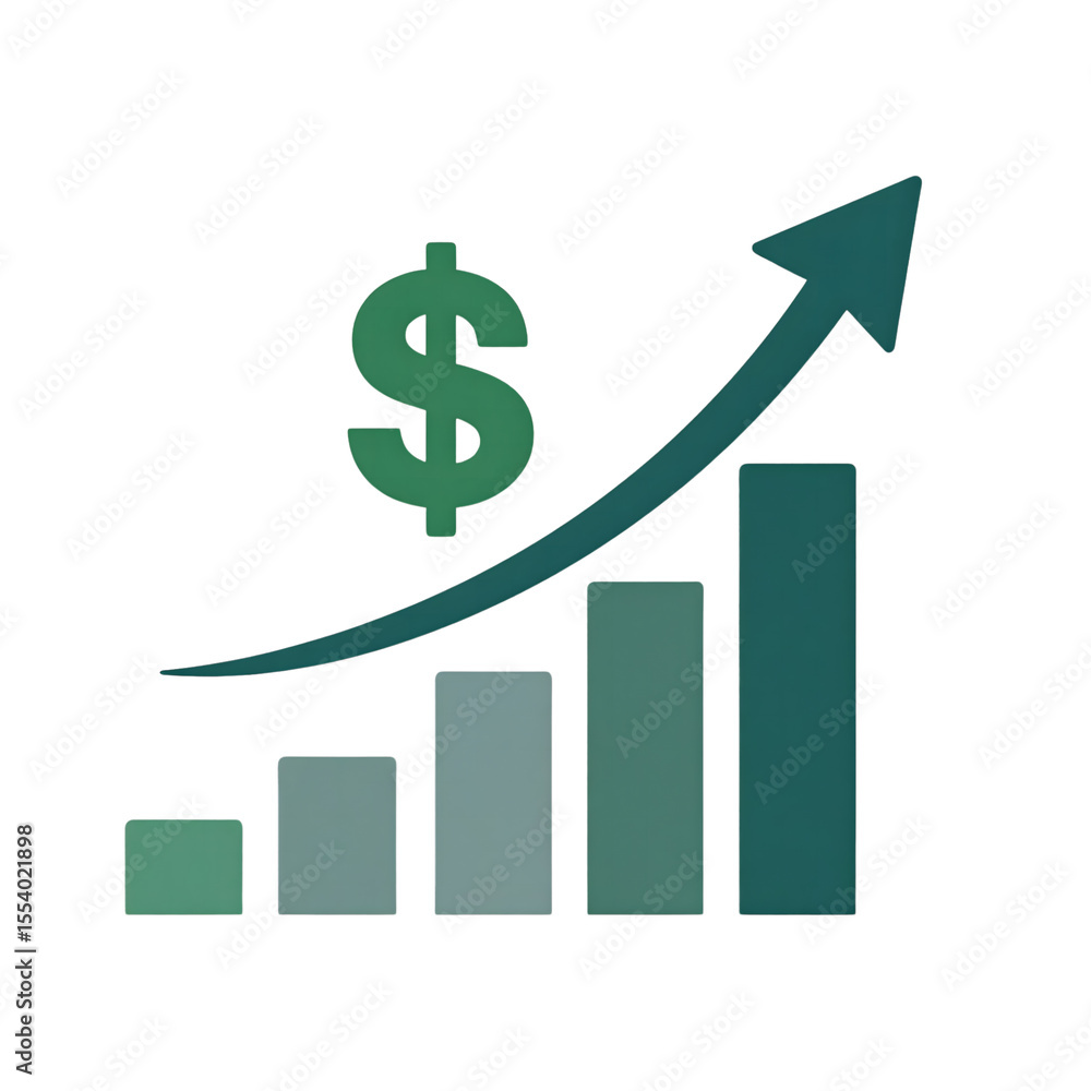 Transparent background Growth Chart with Dollar Sign and Arrow Indicating Financial Success and Progress Transparent background Growth Chart with Dollar Sign and Arrow Indicating Financial Success and Progress