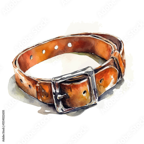 Belt, watercolor drawing vector, isolated on a white background.