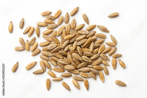 Pile of raw barley grains, healthy cereal

