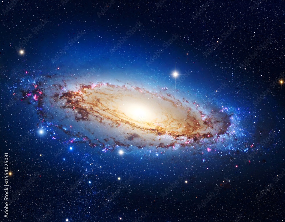 Fototapeta premium Spiral galaxy in deep space