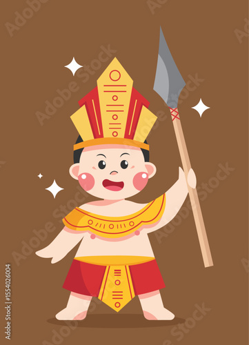 Hung Kings legendary founders of Vietnam vector illustration