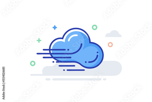 cloud refresh floating icon wind subtle symbol