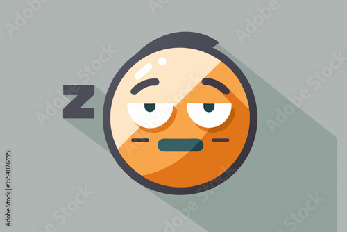 sleepy emoji flat eyes curved relaxed mood