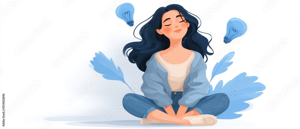 Meditation for inspiration and creativity optimization tranquil space digital art serene environment artistic viewpoint Meditation for inspiration and creativity optimization tranquil space digital art serene environment artistic viewpoint
