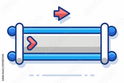 retro scroll bar arrow keys blue