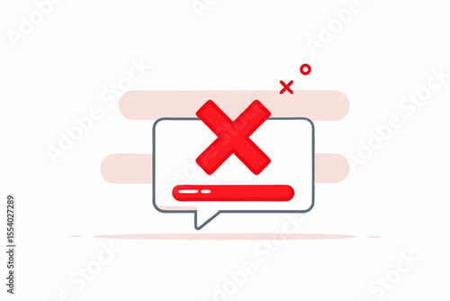 style error icon red x symbol warning