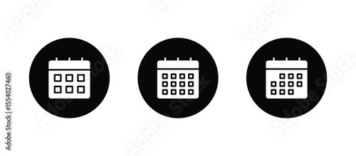 Calendar icon set. Calender symbol vector