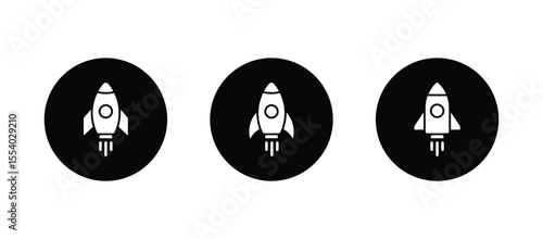 Rocket icon. Rocket launched icon vector.