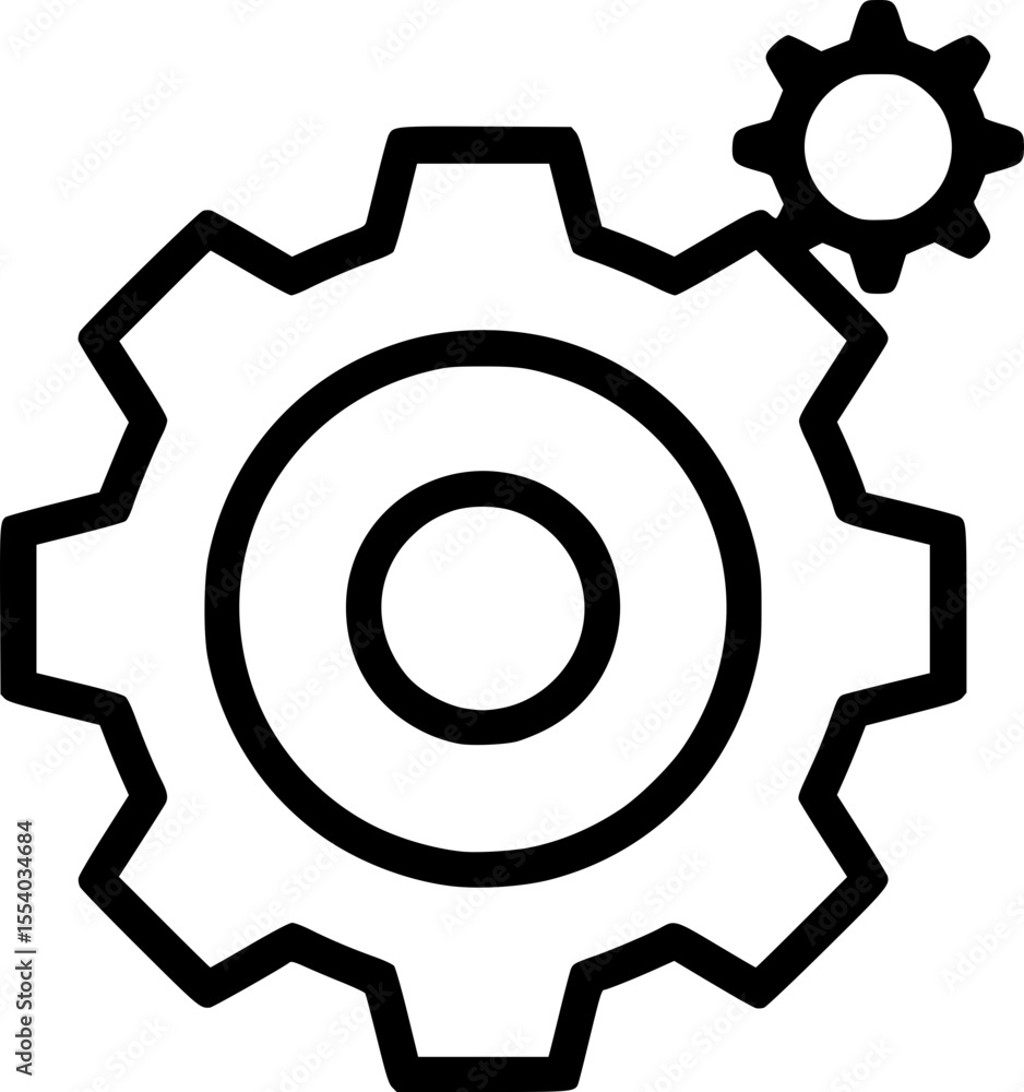 Gear Settings Outline Icon Gear Settings Outline Icon