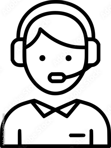  Customer Service Representative Outline Icon