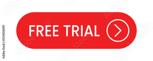 free trial button icon - with arrow for signup screens