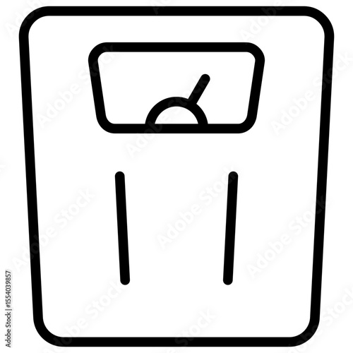 The weight scale icon monitors the condition of uncontrolled fat accumulation by supporting diet programs for obese people