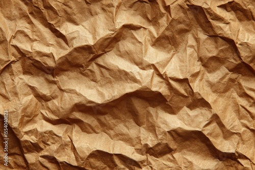 Wallpaper Mural Close-up of crumpled, light brown paper texture Torontodigital.ca