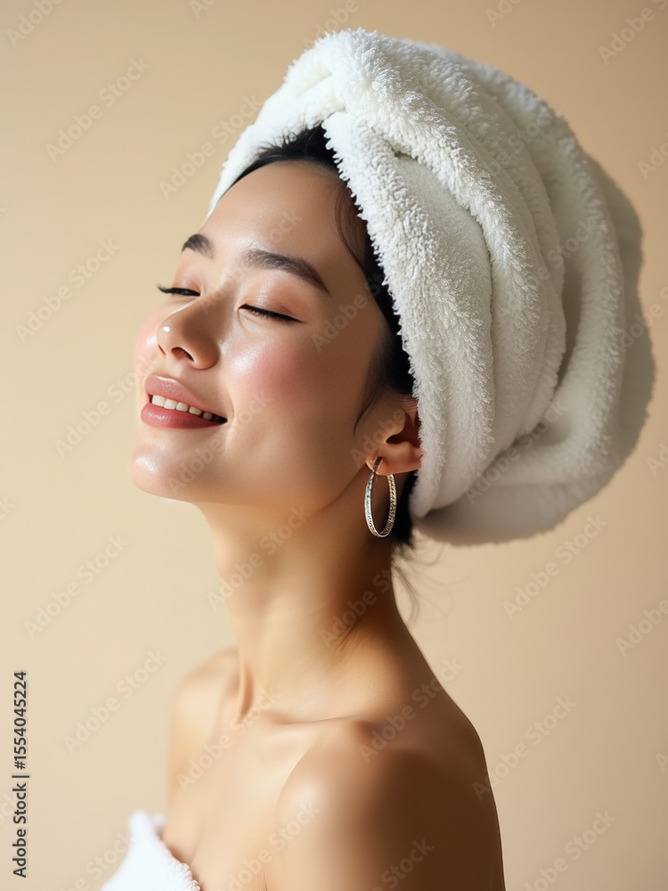 Fototapeta premium woman with towel