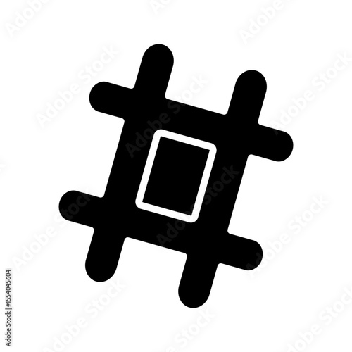  hashtags icon white on background