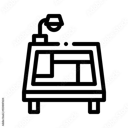 drafting table line icon