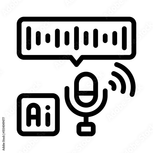 voice assistant line icon