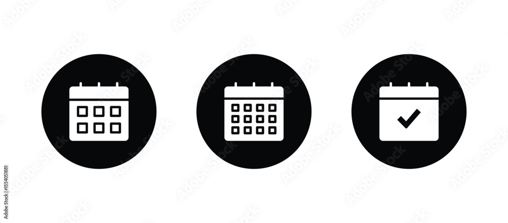 Calendar icon set. calendar symbol vector Calendar icon set. calendar symbol vector