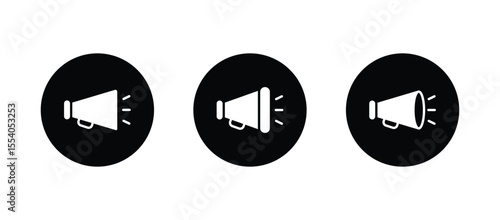 Megaphone icon set. Loudspeaker Symbol vector	