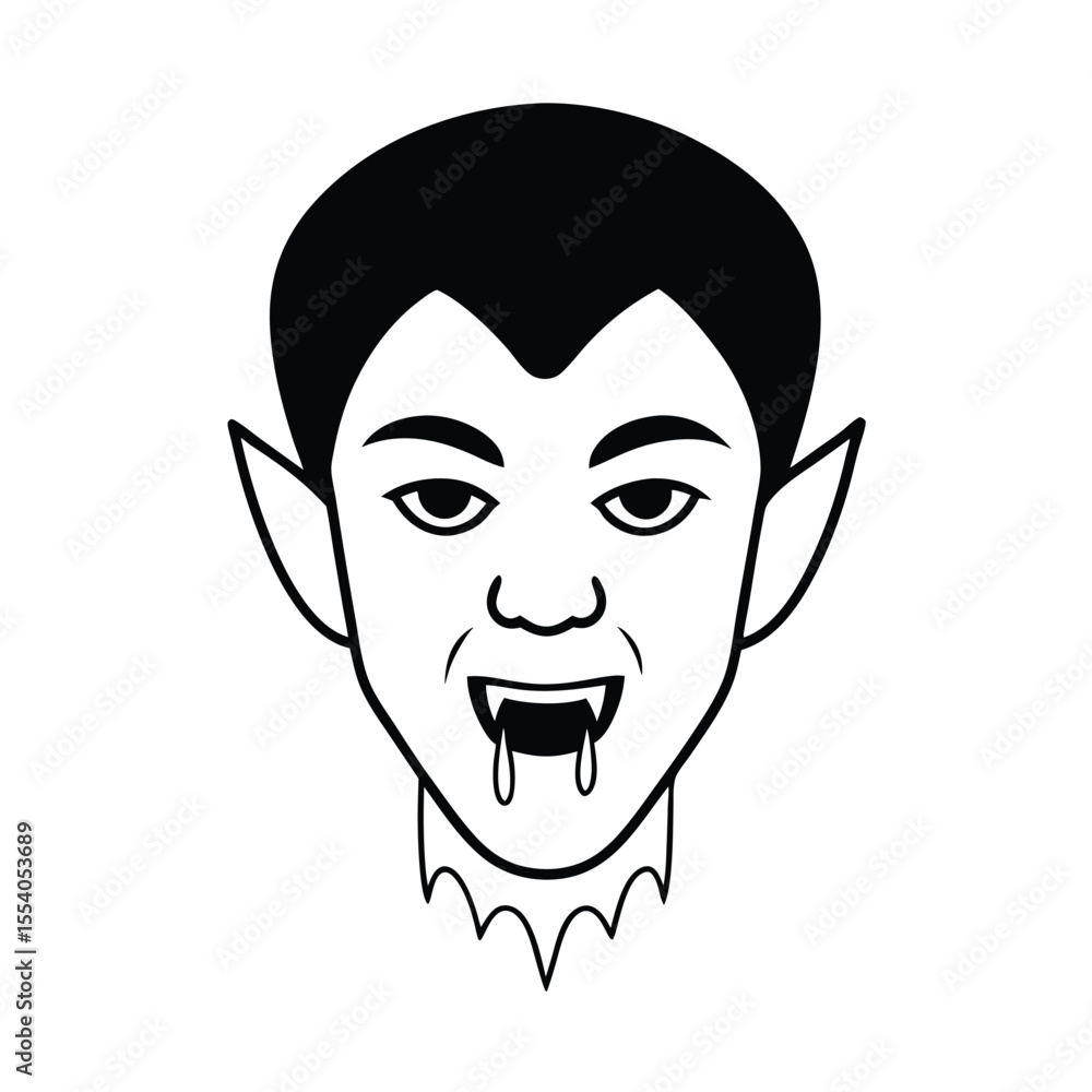 Close up vector illustration of a vampire s fangs dripping with blood against a clean white background for spooky designs Close up vector illustration of a vampire s fangs dripping with blood against a clean white background for spooky designs