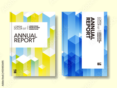 기하학적이고 모던한 표지 디자인, 브로셔 연차보고서 리플렛 전단지 프레젠테이션 - Modern cover design for brochures, annual reports, flyers, and business presentations