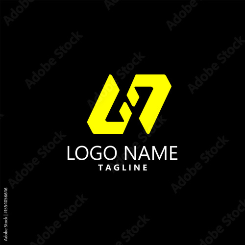 initial GP logo design vector