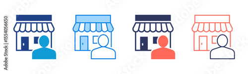 Sales Representative icon sheet multiple style collection