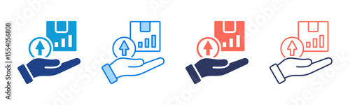 Sales Growth icon sheet multiple style collection