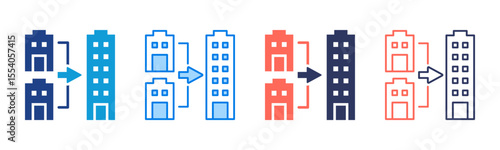 Merger icon sheet multiple style collection