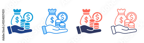 Profit icon sheet multiple style collection