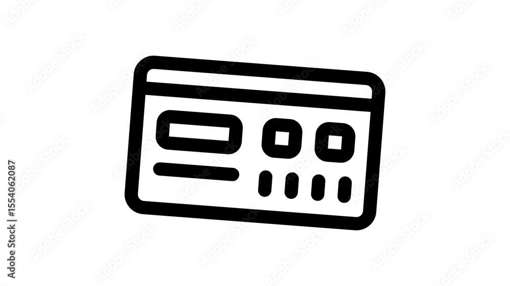 credit card minimalist line animation credit card minimalist line animation