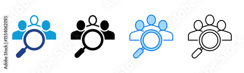 Recruitment icon sheet multiple style collection