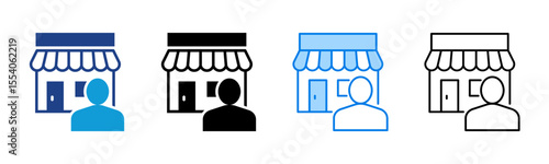 Sales Representative icon sheet multiple style collection