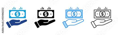 Revenue icon sheet multiple style collection