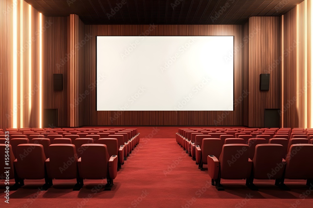 Fototapeta premium Modern Museum Interior with Illuminated Billboard Display for Contemporary Exhibitions