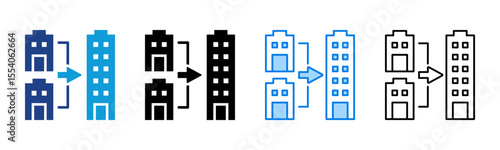 Merger icon sheet multiple style collection
