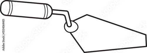 Line Art Illustration of a Masonry Trowel