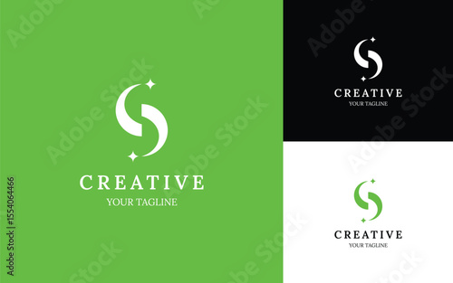 Wallpaper Mural Minimalist letter S logo design for your business. Monogram luxury logo with star Torontodigital.ca