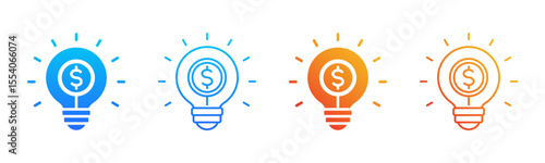 Business Innovation icon sheet multiple style collection