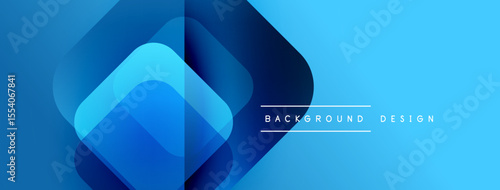 Abstract blue layers create dynamic visual effect. Modern design suitable for backgrounds, presentations, branding. Smooth gradients enhance depth.