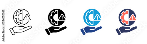 Risk Management icon sheet multiple style collection