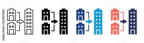 Merger icon sheet multiple style collection