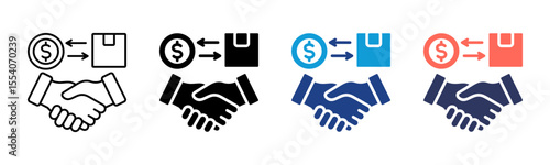Trade icon sheet multiple style collection