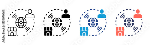 E Commerce icon sheet multiple style collection