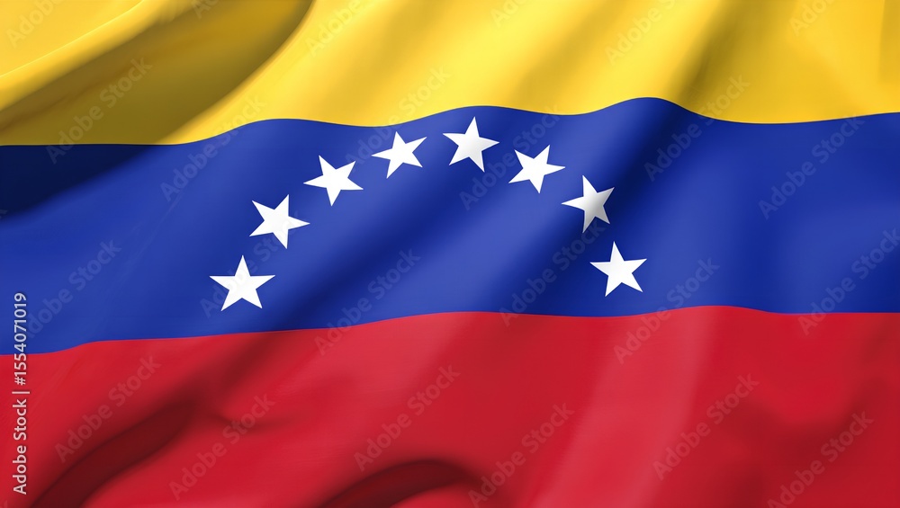 Venezuelan flag waving in wind Venezuelan flag waving in wind