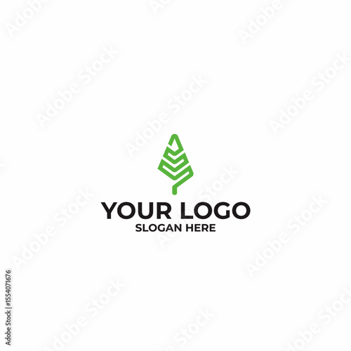 Simple Pine Tree Logo Design